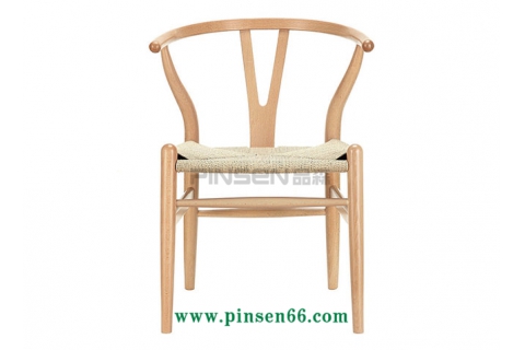 y字實(shí)木布藝軟包扶手餐椅