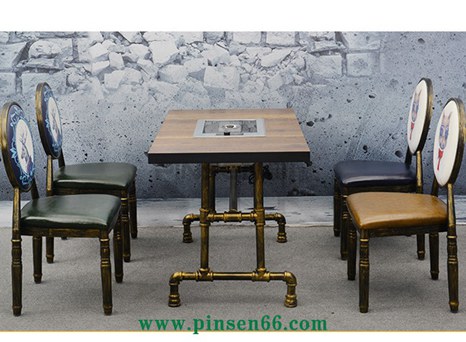 實木復(fù)古火鍋桌